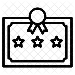 Estrela premiada em certificado  Ícone
