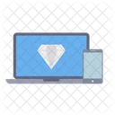 Premium Diamond Laptop Icon