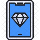 Premium Diamond Smartphone Icon