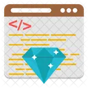 Premium Codierung Webprogrammierung Softwareentwicklung Symbol