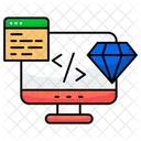 Premium Codierung Programmierung Softwareentwicklung Symbol
