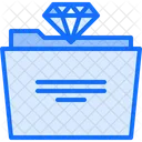 Premium Folder Precious Folder Diamond Folder Icon