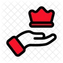 Hand Crown Premium Icon