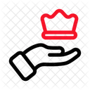 Hand Crown Premium Icon