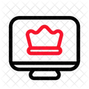 Monitor Crown Premium Icon