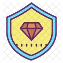 Premium Security Diamond Security Diamond Shield Icon