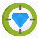 Premium Target Diamond Jewel Icon