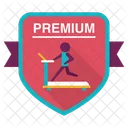 League Competition Logo Treadmill Badge Gym Label Icon