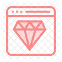 Webpage Diamond Jewelry Icon
