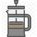 Prensa De Cafe Frances Cafe Icono
