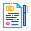 Pre Nuptial Agreement Contract Icon