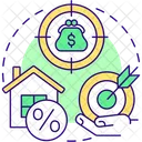 Preparado financeiramente para empréstimo à habitação  Ícone