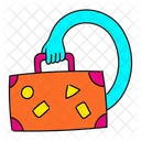 Vibrant Suitcase Ready To Go Illustration Packed Suitcase Prepared For Travel Icon