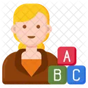 Preschool Teacher Professions Woman Woman Icon