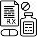 Prescricao De Medicamentos Drogas Documento Ícone