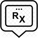 Receta Rx Medicina Icono