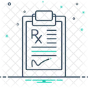 Receta Recibo Medico Informe De Farmacia Icono