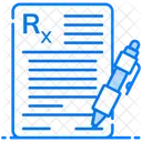 Prescripcion Tarjeta De Paciente Rx Icono