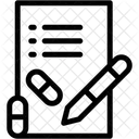 Receta Farmacia Informe Icono