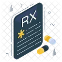 Prescription Medical Report Rx Icon