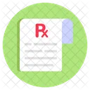 Prescription Medical Report Rx Icon