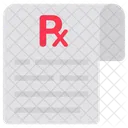 Prescription Medical Report Rx Icon