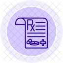 처방전 색 원 아이콘 아이콘