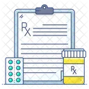 Prescription Medical Report Patient Card Icône