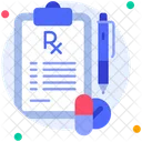 Prescription Rx Medical Report Icon