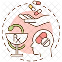 Prescription drugs addiction  Icon