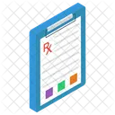 Prescription Recu Medical Rapport De Medecine Icône