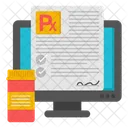 Prescription Medical Report Online Rx Icon