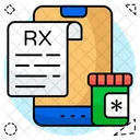 Prescription Medical Report Rx Icon