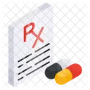 Prescription Medical Report Rx Icon