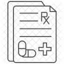 Prescription Medicale Thinline Icon Icône