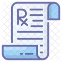 Prescription Recu Medical Rapport De Medecine Icône