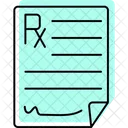 Prescription Pad Color Shadow Thinline Icon Icon