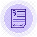 Prescription Pad Color Circle Icon Icon