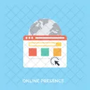 En Ligne Presence Web Icône