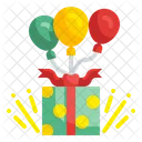 Present Balloon Box Gift Icon
