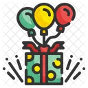 Present Balloon Box Gift Icon