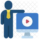 Present Video People Icon