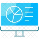Presentacion En Computadora Analisis En Linea Informe En Linea Icono