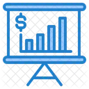 Presentacion Dinero Grafico De Barras Icono