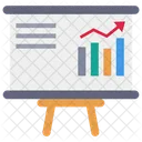 Presentation Finance Report Graph Analysis Icon