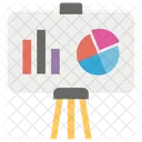 Presentation Bar Graph Pie Chart Icon