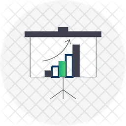 Presentation Board With A Bar Chart  Icon