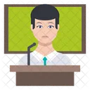 Boy Student Presentation Icon