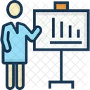 Presentation Dentreprise Ecran De Projection Diagramme Daffaires Icône