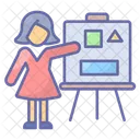 Presentation Business Lady Icon
